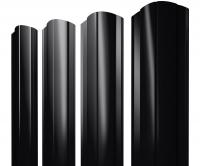 Штакетник Круглый фигурный 0,45 PE-Double RAL 9005 черный