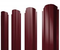 Штакетник П-образный А фигурный 0,4 PE RAL 3005 красное вино