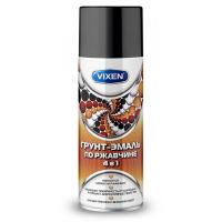 Грунт-эмаль по ржавчине VIXEN 4в1 черный янтарь (RAL 9005) аэрозоль 520мл (VX-519005)