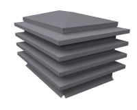 Дымник на трубу елка 1600х400мм 0,5 Satin с пленкой RAL 7004 сигнальный серый