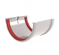 Соединитель желобов Классика 120 ПВХ Grand Line белый (RAL 9003)