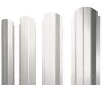 Штакетник П-образный А фигурный 0,45 PE-Double RAL 9003 сигнальный белый