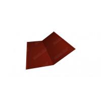 Планка ендовы нижней 300х300 0,5 Satin с пленкой RAL 3009 оксидно-красный (3м)