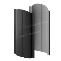 Штакетник металлический МП ELLIPSE-O 19х126 (VALORI-20-DarkGrey-0.5)