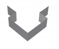 Угол внешний симметричный фибросайдинга 0,5 Satin с пленкой RAL 7004 сигнальный серый (2м)