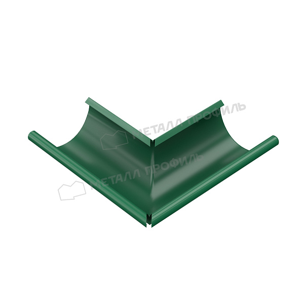 Угол желоба наружный МЕТАЛЛ ПРОФИЛЬ Foramina PUR D125 Ral 6005