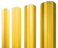 Штакетник М-образный А фигурный 0,45 PE RAL 1018 цинково-желтый