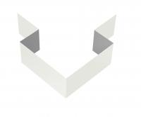 Угол внешний симметричный фибросайдинга 0,5 Satin с пленкой RAL 9003 сигнальный белый (3м)