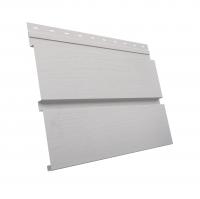 Металлический софит Квадро брус без перфорации 0,45 Print Elite с пленкой Milky Wood TwinColor