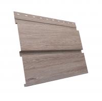 Металлический софит Квадро брус без перфорации 0,45 Print Elite с пленкой White Wood TwinColor