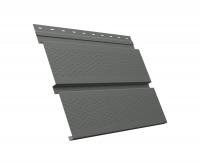 Металлический софит Квадро брус с перфорацией 0,45 PE с пленкой RAL 7005 мышино-серый