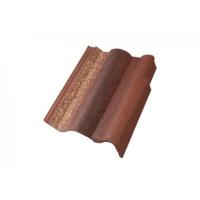 Боковая цементно-песчаная черепица Braas Адриа правая, красный