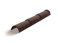 Конек полукруглый тройной Mtile коричневый