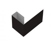 Финишный профиль фибросайдинга 0,5 Satin с пленкой RAL 9005 черный (3м)