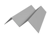 Угол внутренний фибросайдинга Slim 0,5 Satin с пленкой RAL 9006 бело-алюминиевый (2м)