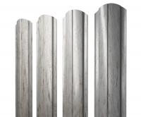 Штакетник Полукруглый Slim фигурный 0,45 Print Elite Snow Wood TwinColor