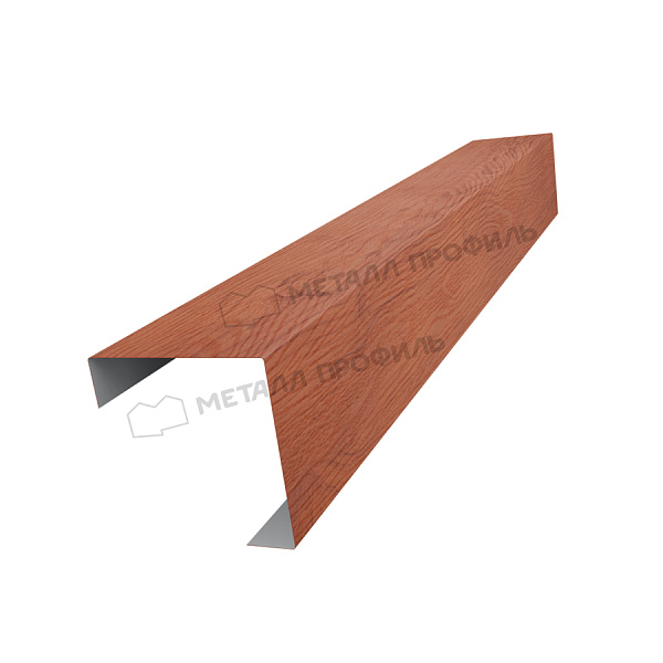 Планка угла декоративная на столб 60мм 62х62 х 3000 (ECOSTEEL_T-12-Дуб-0.45)