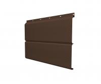 Софит ЭкоБрус с перфорацией 0,345 Grand Line 0,45 Drap с пленкой RAL 8017 шоколад