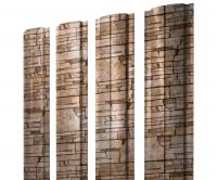 Штакетник Полукруглый Slim 0,45 Print Elite Sand Stone TwinColor