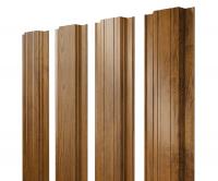 Штакетник Прямоугольный 0,45 Print-Double Premium Golden Wood