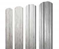 Штакетник Twin фигурный 0,45 Print Elite Snow Wood TwinColor