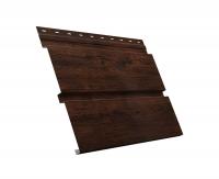 Металлический софит Квадро брус с перфорацией 0,45 Print Elite с пленкой Chestnut Wood TwinColor