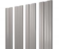 Штакетник Twin 0,5 GreenCoat Pural BT, matt RR 21 светло-серый (RAL 7040 серое окно)