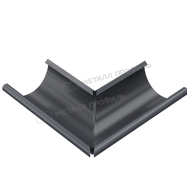 Угол желоба наружный МЕТАЛЛ ПРОФИЛЬ Foramina PUR D150 Ral 7024