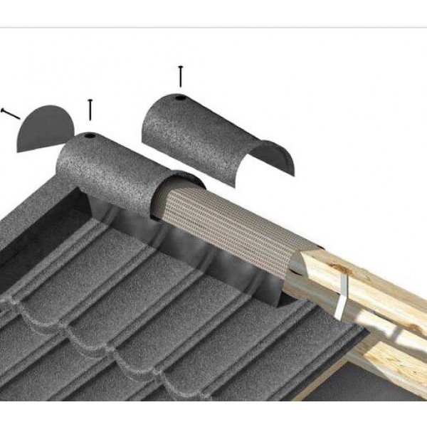 Заглушка конька полукруглого LUXARD алланит