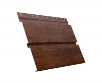 Металлический софит Квадро брус с перфорацией 0,45 Print Premium с пленкой Cherry Wood Fresh TwinColor