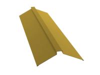 Планка конька плоского 115х30х115 0,45 PE с пленкой RAL 1018 цинково-желтый (3м)