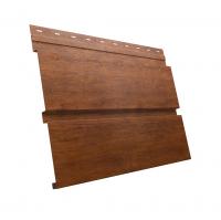 Металлический софит Квадро брус без перфорации 0,45 Print Premium с пленкой Golden Wood Fresh TwinColor