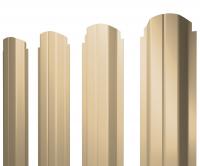 Штакетник П-образный А фигурный 0,45 PE RAL 1014 слоновая кость