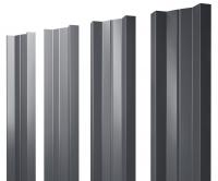 Штакетник М-образный А 0,5 GreenCoat Pural BT, matt RR 23 темно-серый (RAL 7024 мокрый асфальт)