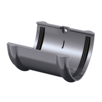 Соединитель желоба ТЕХНОНИКОЛЬ ПВХ 125/82, серый