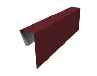 Планка приемная оконная фибросайдинга 0,5 Satin с пленкой RAL 3005 красное вино (3м)