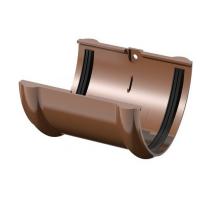 Соединитель желоба ТЕХНОНИКОЛЬ ПВХ 125/82, коричневый