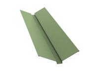 Планка ендовы верхней 115х30х115 0,45 PE с пленкой RAL 6019 бело-зеленый (3м)