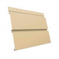 Металлический софит Квадро брус без перфорации 0,45 PE с пленкой RAL 1014 слоновая кость