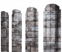 Штакетник П-образный А фигурный 0,45 Print Elite Fine Stone TwinColor
