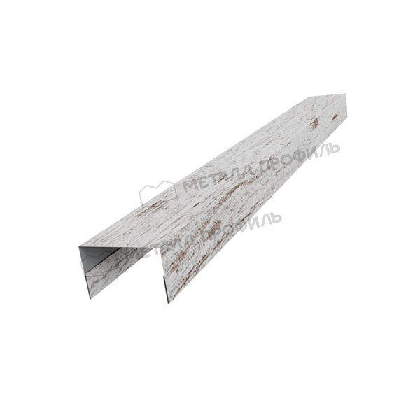 Планка стойки забора 35мм 36х24 х 2500 (ECOSTEEL_MA-01-Беленый Дуб-0.5)