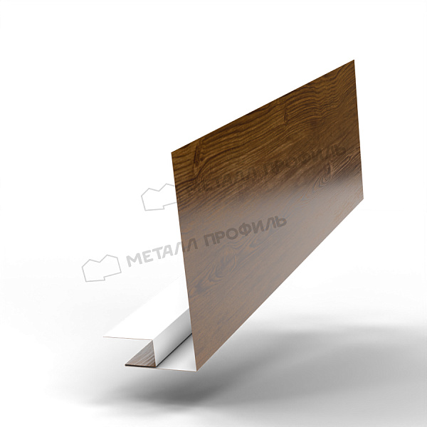 Планка карнизного свеса сложная 250х50х2000 (ECOSTEEL_T-01-ЗолотойДуб-0.5)