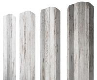 Штакетник М-образный А фигурный 0,45 Print Elite Snow Wood TwinColor