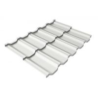 Металлочерепица модульная квинта Uno Grand Line c 3D резом 0,45 Drap RAL 9003 сигнальный белый