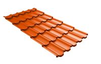 Металлочерепица квинта плюс Grand Line c 3D резом 0,45 PE RAL 2004 оранжевый