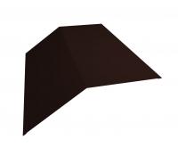 Планка конька плоского 190х190 0,5 GreenCoat Pural BT с пленкой RR 887 шоколадно-коричневый (RAL 8017 шоколад) (2м)