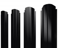 Штакетник П-образный B фигурный 0,5 Satin Matt TX RAL 9005 черный