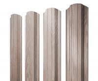 Штакетник Прямоугольный фигурный 0,45 Print Elite White Wood TwinColor