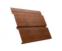Металлический софит Квадро брус с перфорацией 0,45 Print Premium с пленкой Golden Wood Fresh TwinColor