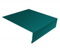 Планка лобовая/околооконная простая 190х50 0,45 PE с пленкой RAL 5021 водная синь (2,5м)